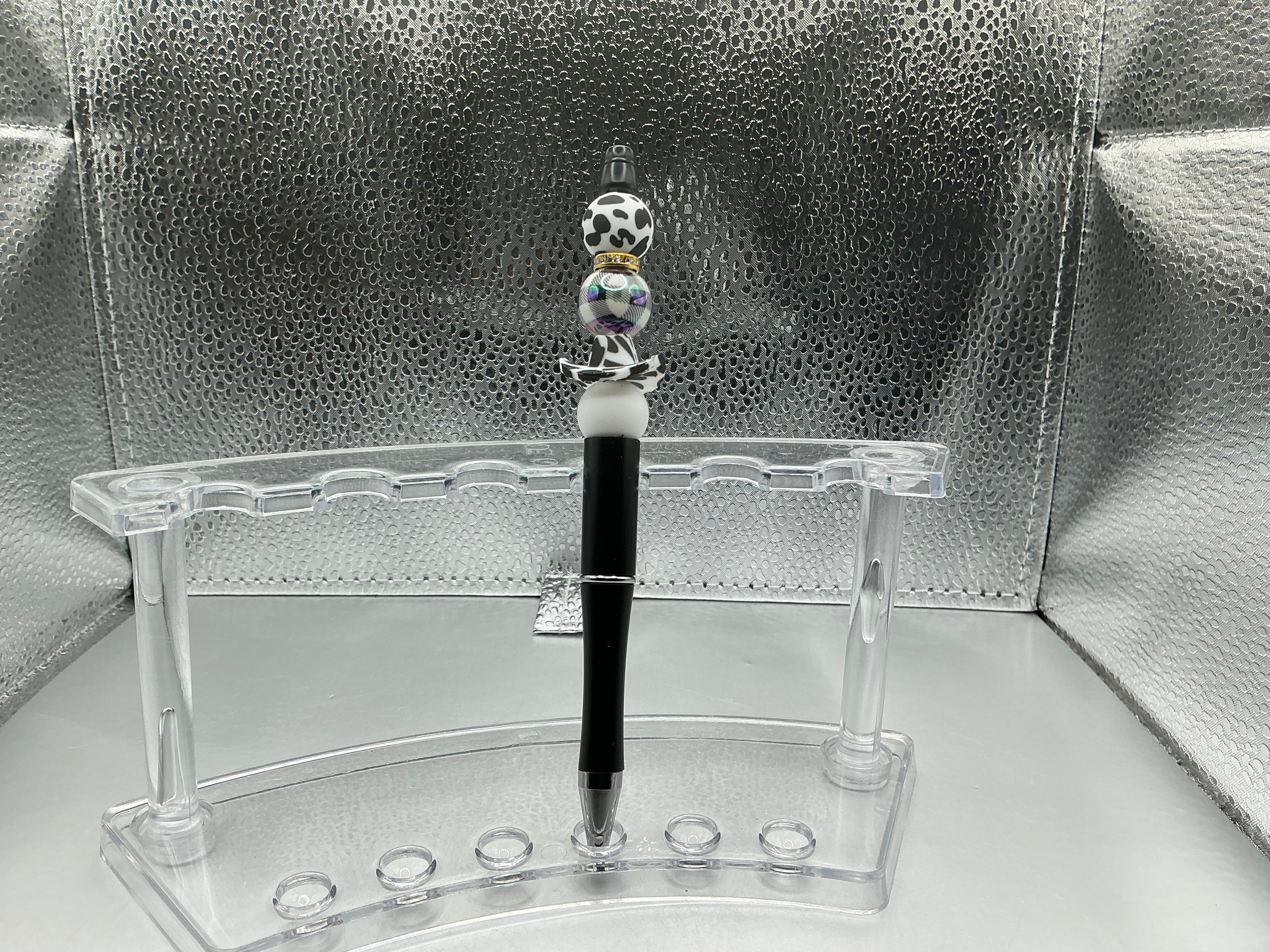 Cow print cowboy hat pen