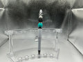 Cow print and teal balls pen (black ink)