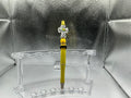 White cross with yellow flowers pen (black ink)