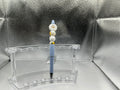 White flower pen (black ink)