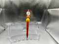 White flower pen (black ink)