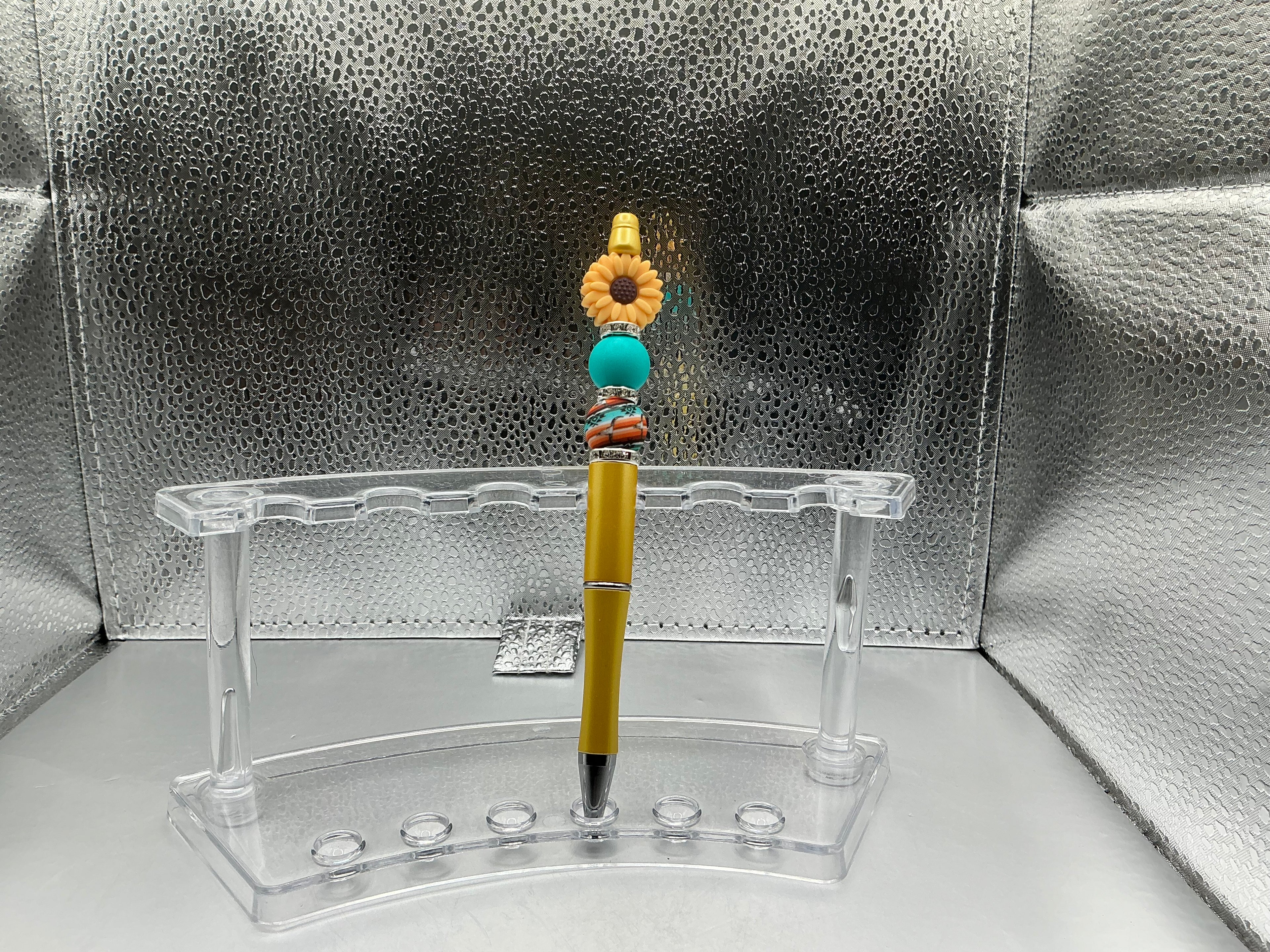 Yellow flower pen (black ink)