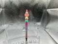 Pink flower pen (black ink)