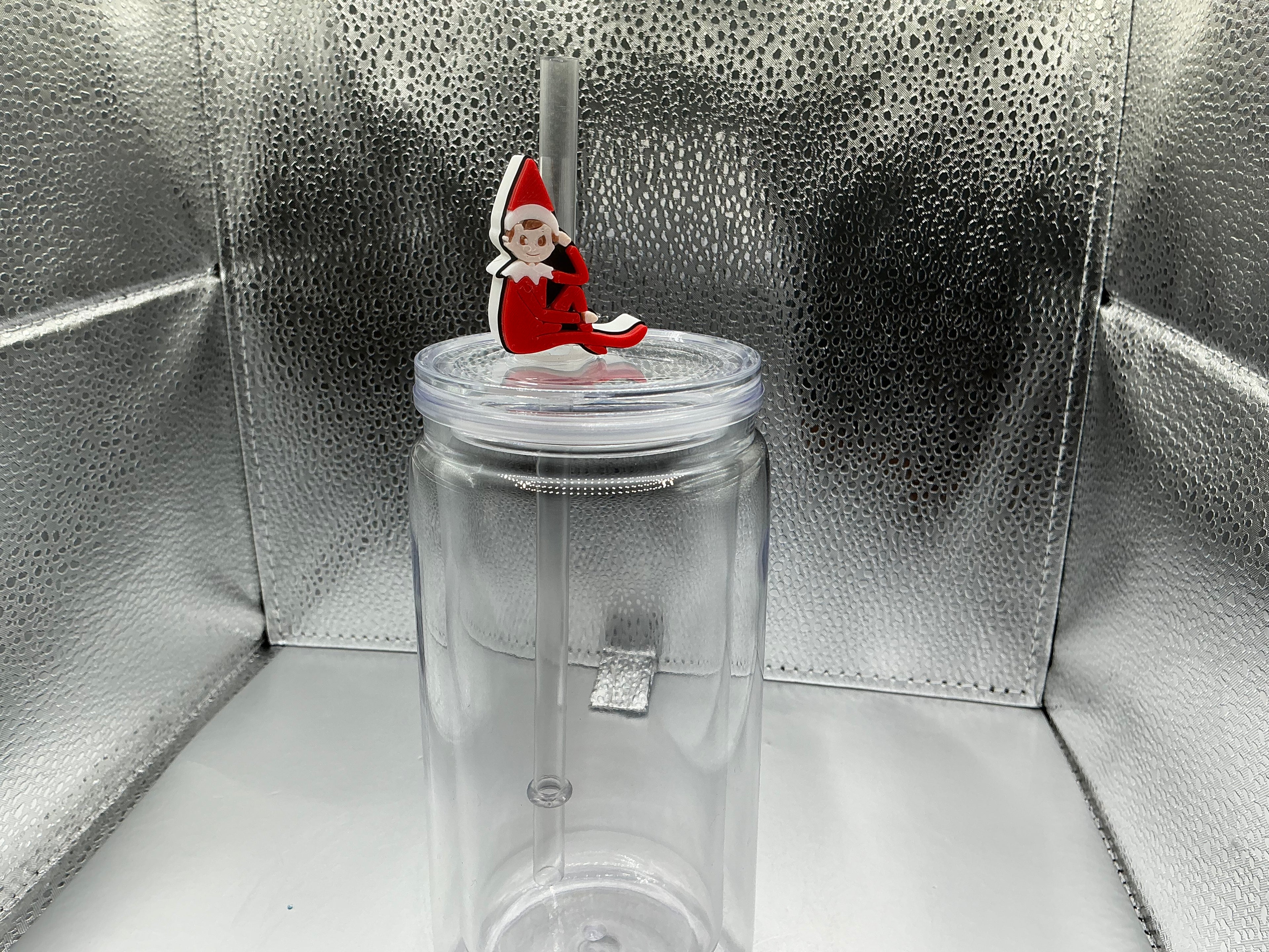 Elf on the shelf straw topper