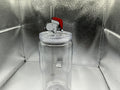 Snoopy with a santa hat straw topper