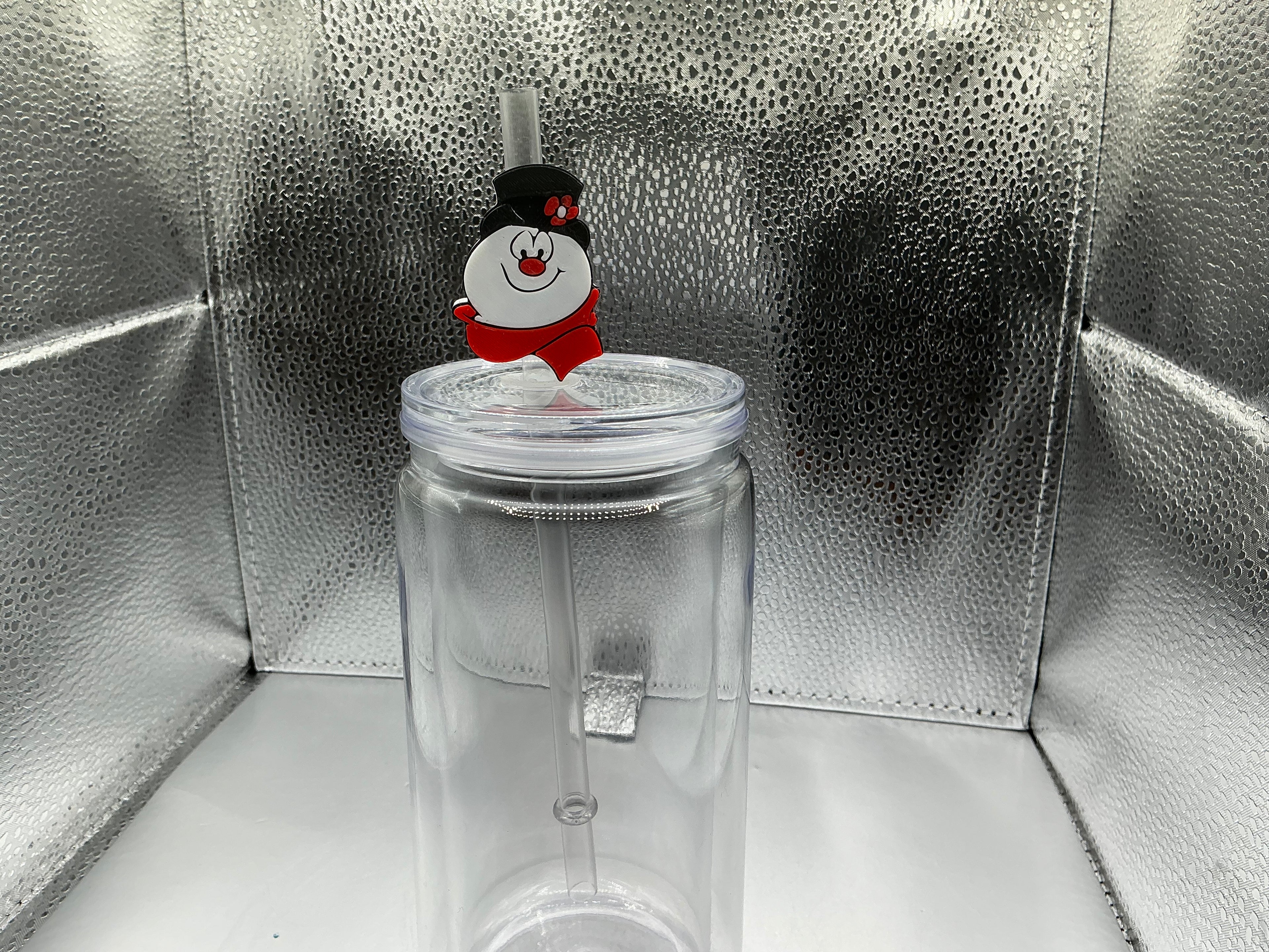 Frosty the snowman straw topper