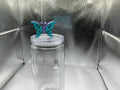 Blue and purple butterfly straw topper