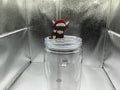 Highland cow with santa hat straw topper