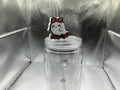 Ghost with pink bow straw topper