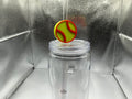 Softball straw topper