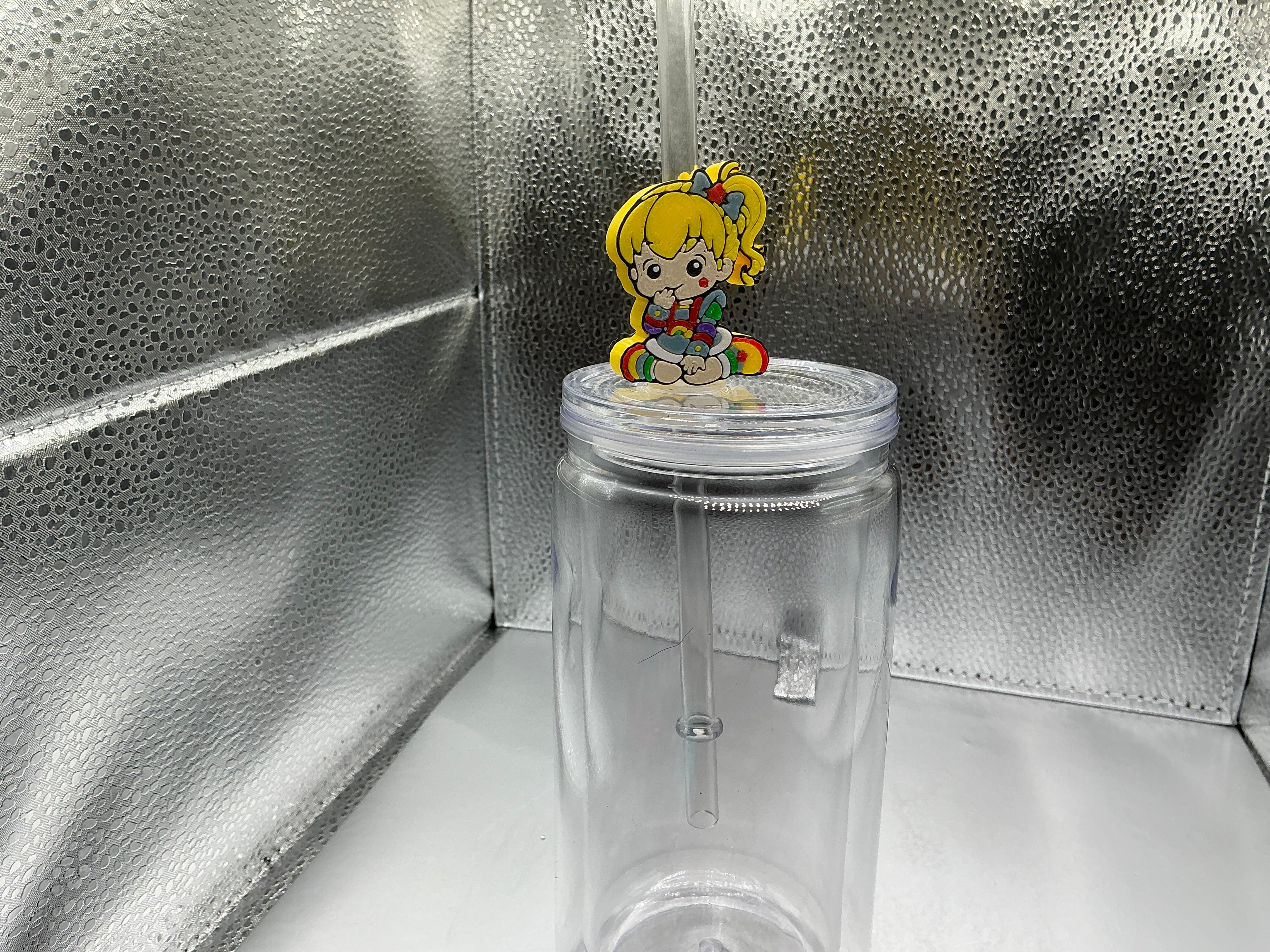 Little girl straw topper