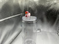 Pink duck with heart sunglasses straw topper