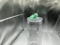 Green turtle straw topper
