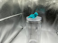 Teal turtle straw topper