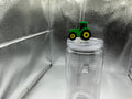 Green tractor straw topper