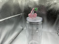 Pink cherry straw topper