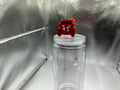 Red truck with hearts straw topper