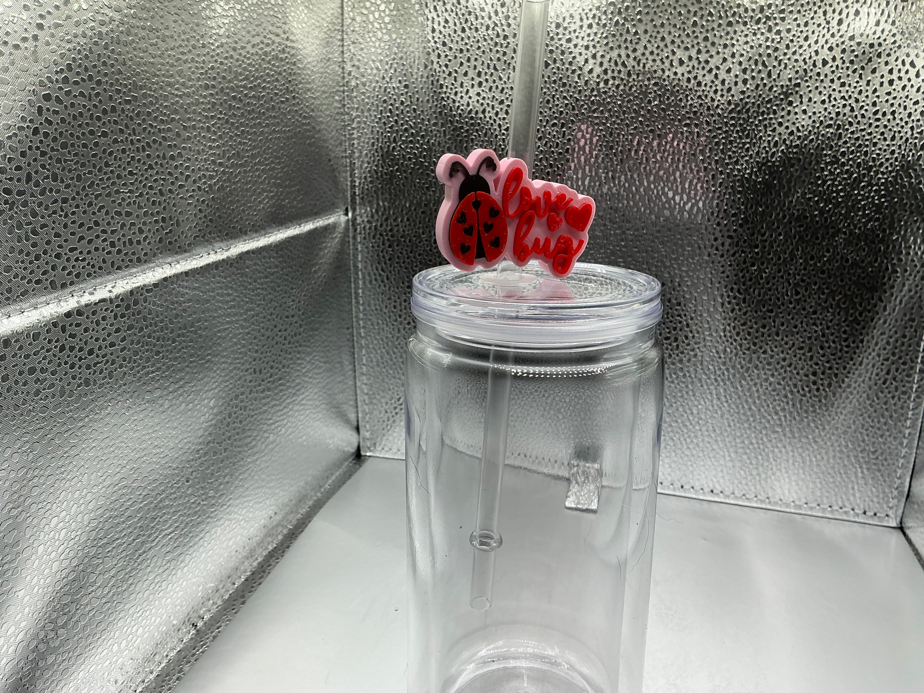 Love bug straw topper