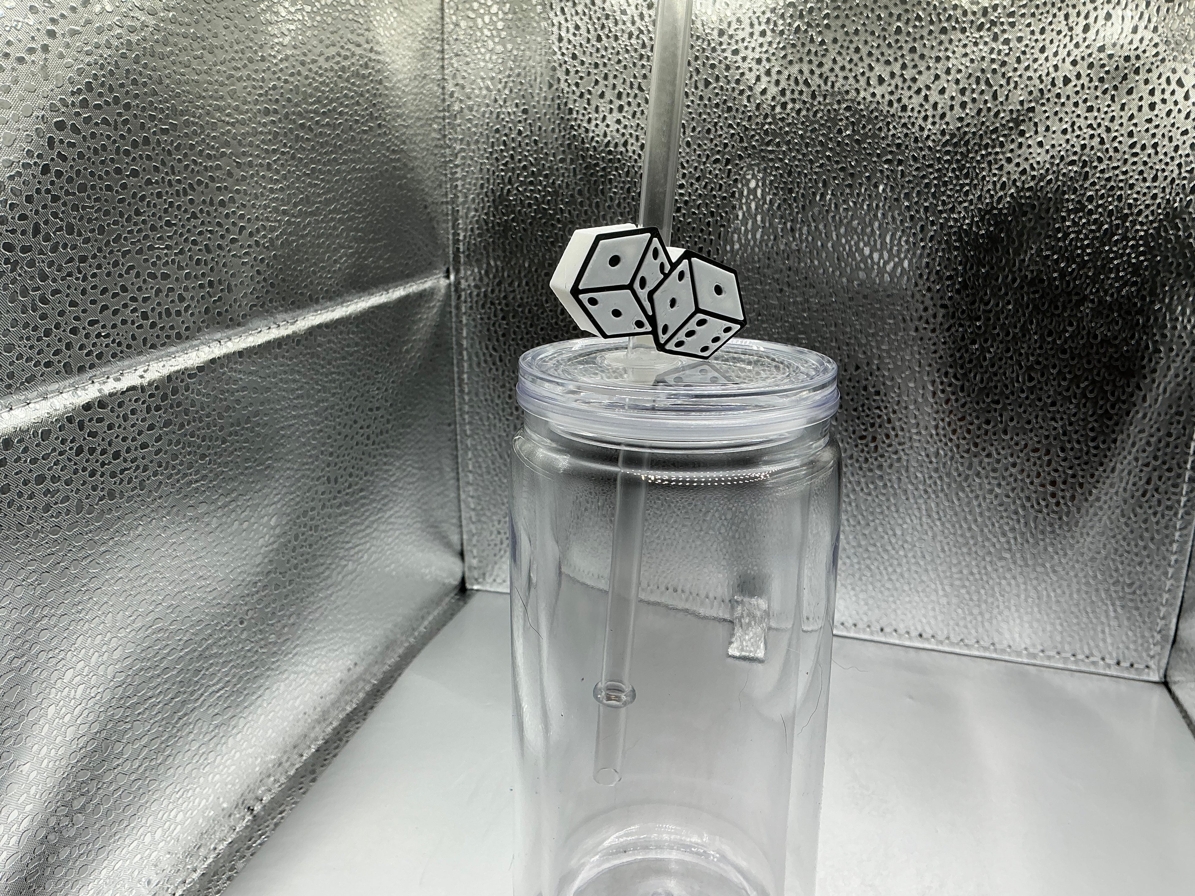 Dice straw topper