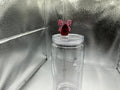 Dr.Pepper with pink ribbon straw topper