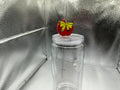 Apple with pencil ribbon straw topper