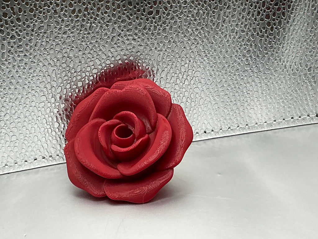 Dark red rose lid topper