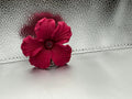 Maroon hibiscus lid topper