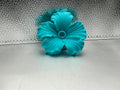 Teal hibiscus lid topper