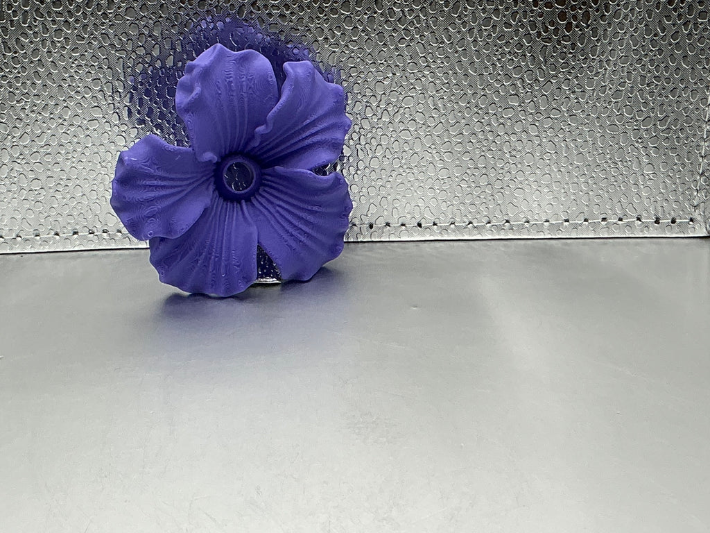Purple hibiscus lid topper