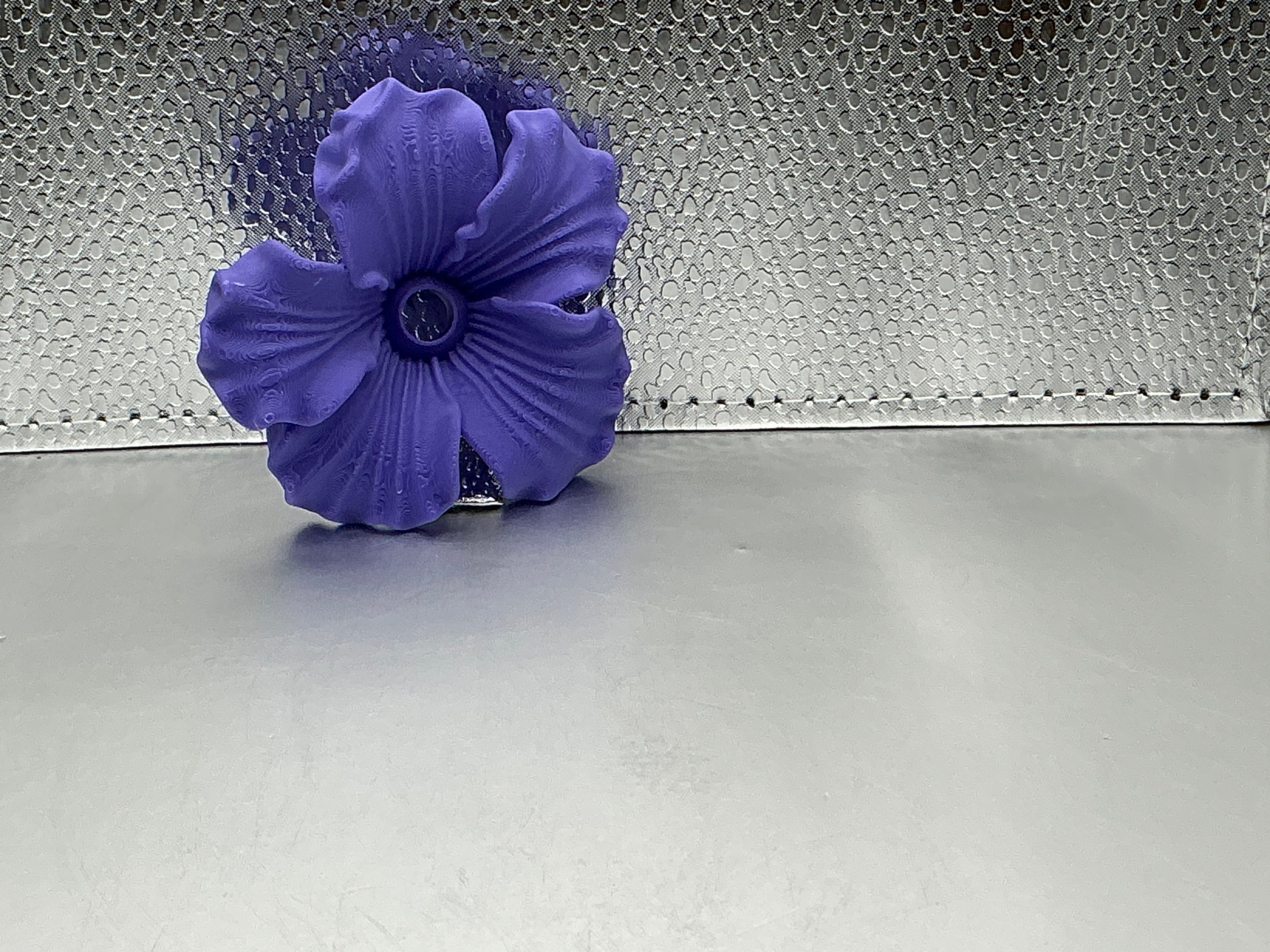 Purple hibiscus lid topper