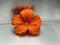 Orange hibiscus lid topper