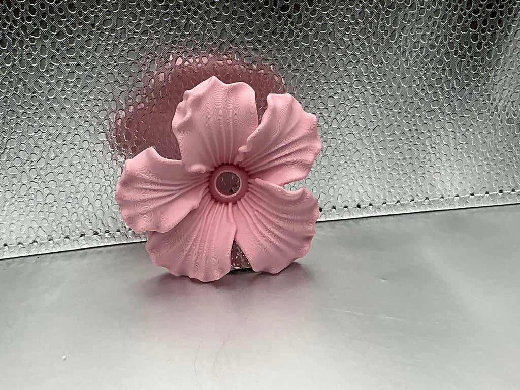 Light pink hibiscus lid topper