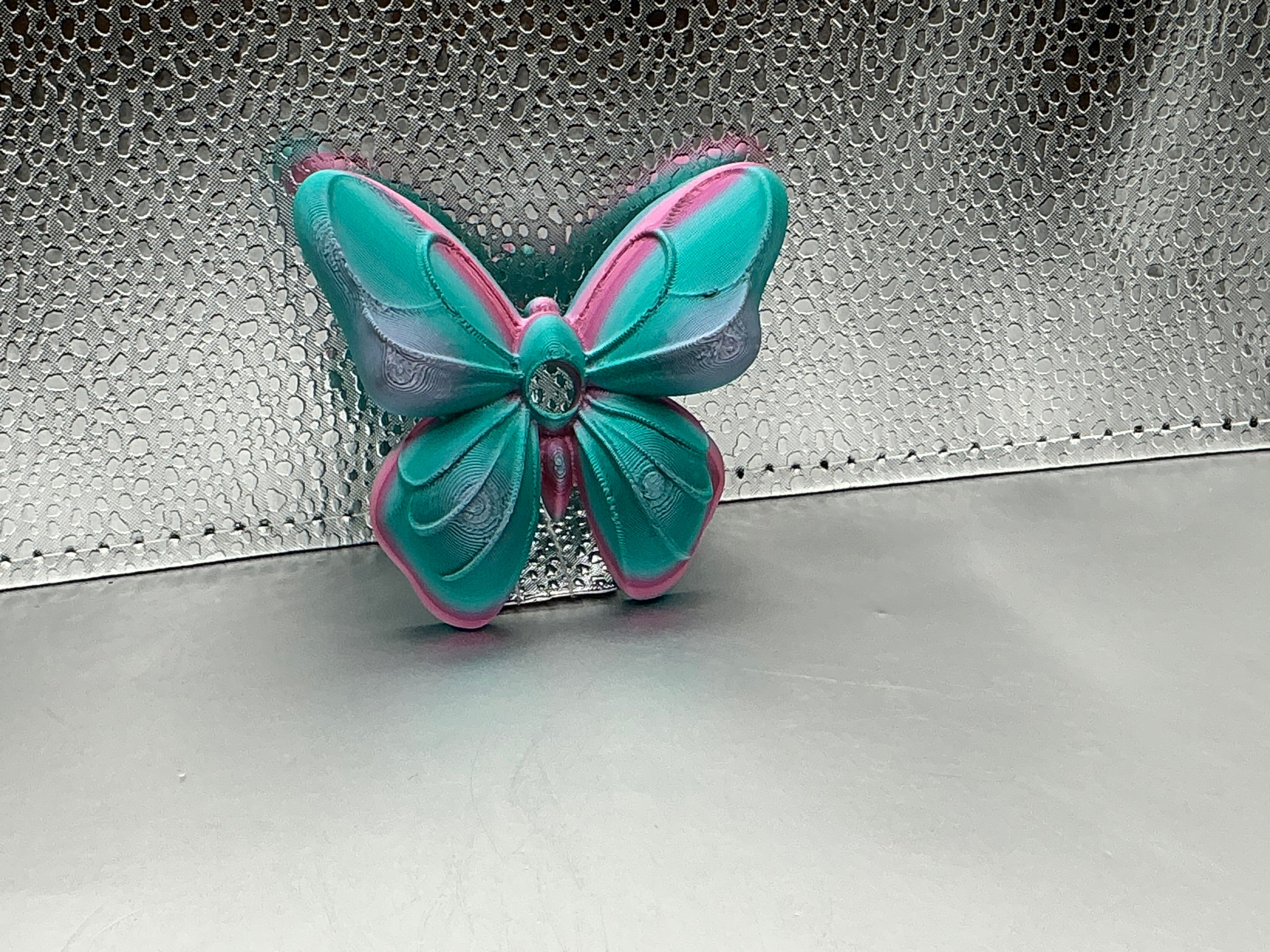 Teal butterfly lid topper