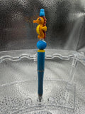 Orange sea horse pen (black ink)