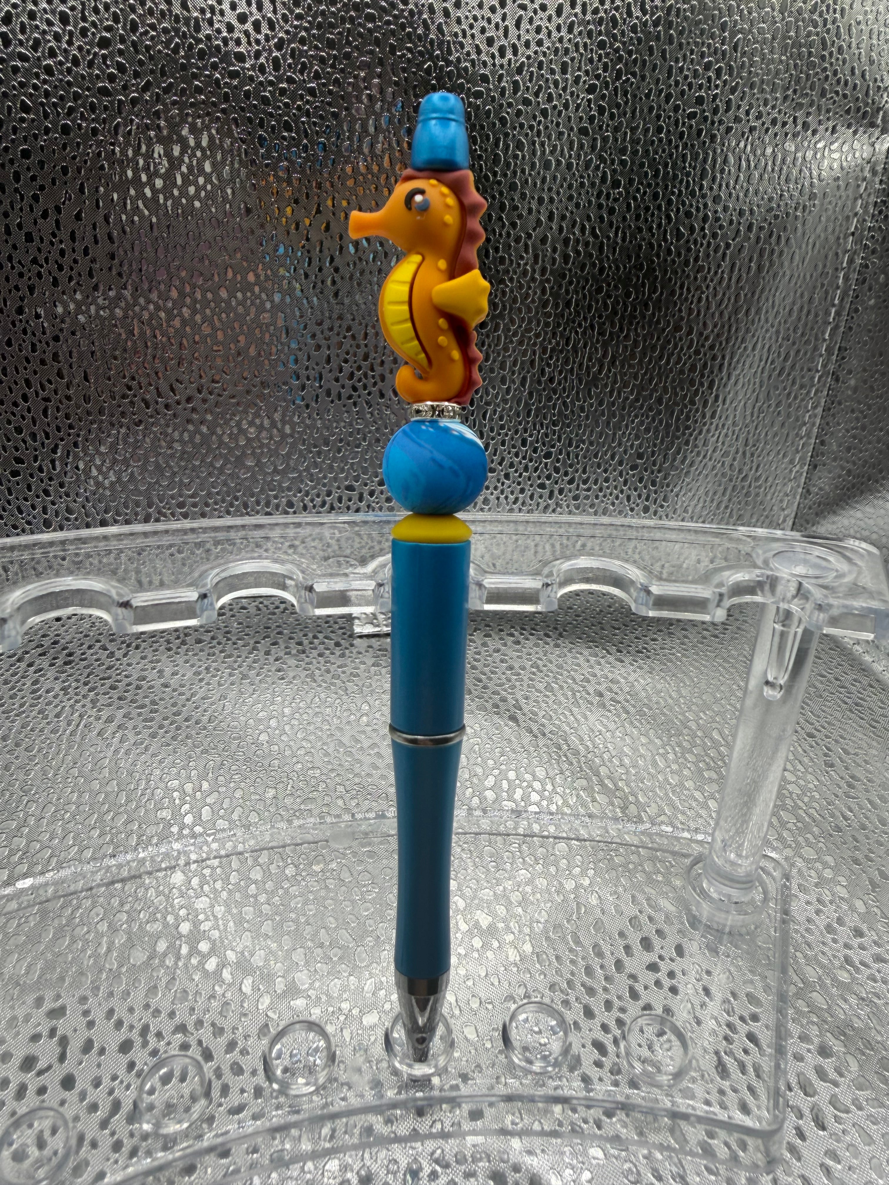 Orange sea horse pen (black ink)