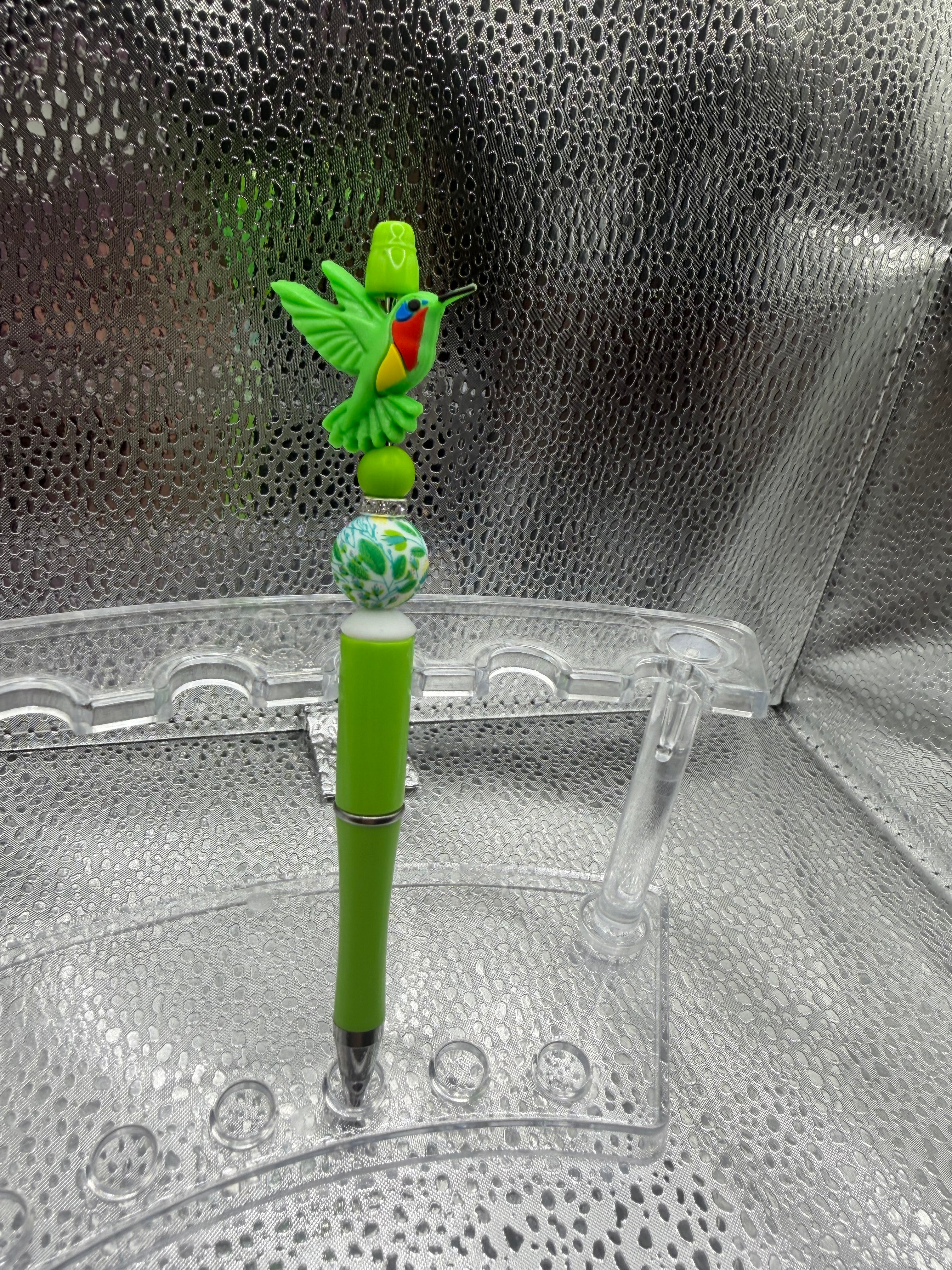 Green humming bird pen (black ink)