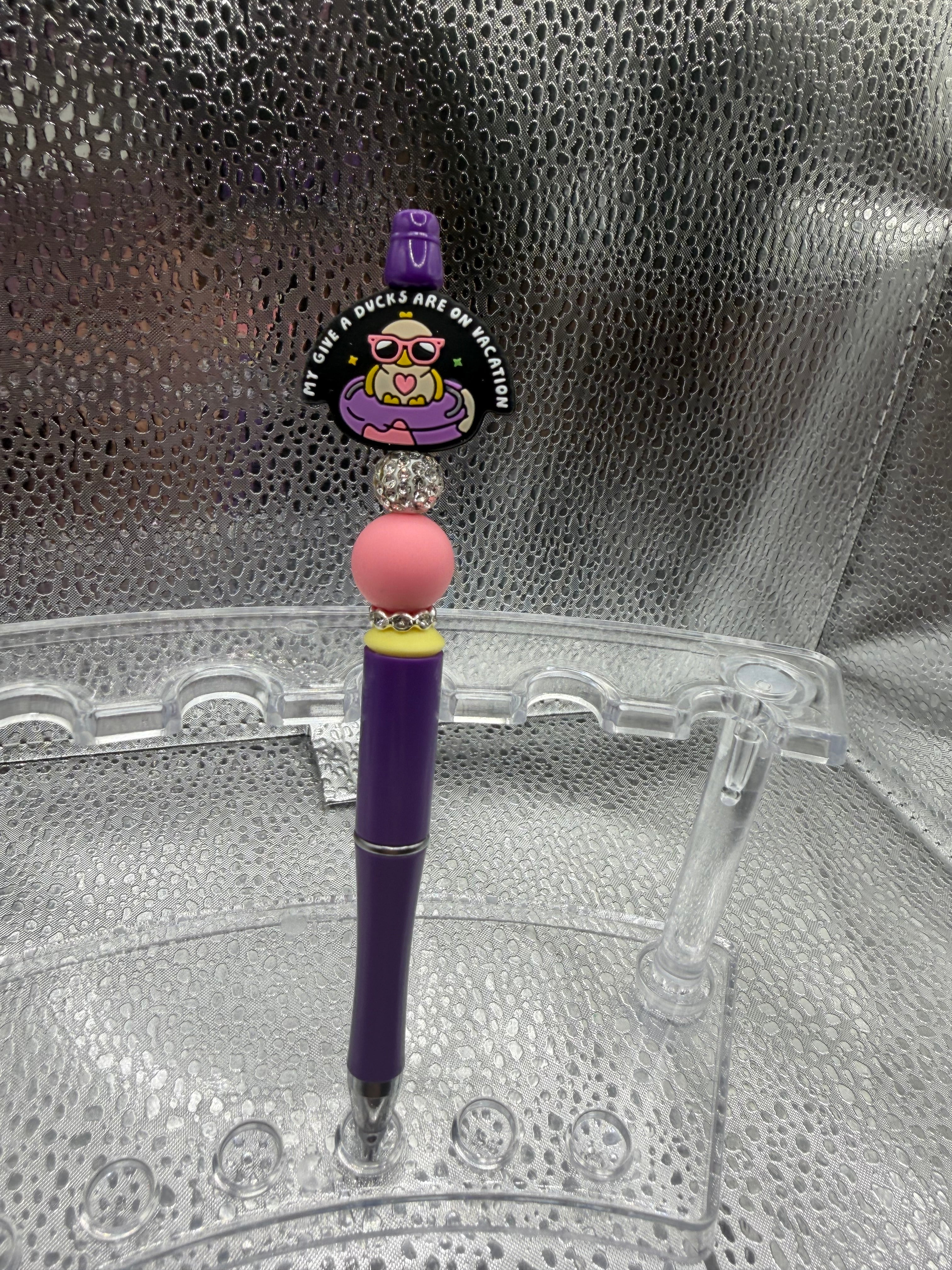 My give a ducks are on vacation pen (black ink)