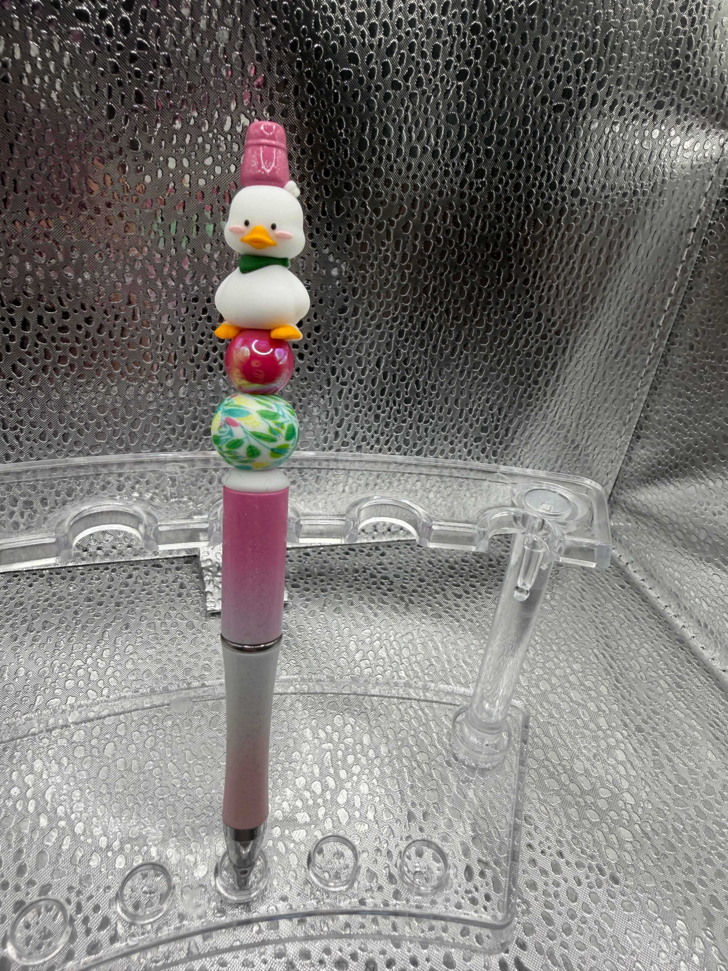 white duck pen (black ink)