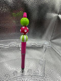 Pink and green balls pen (black ink)