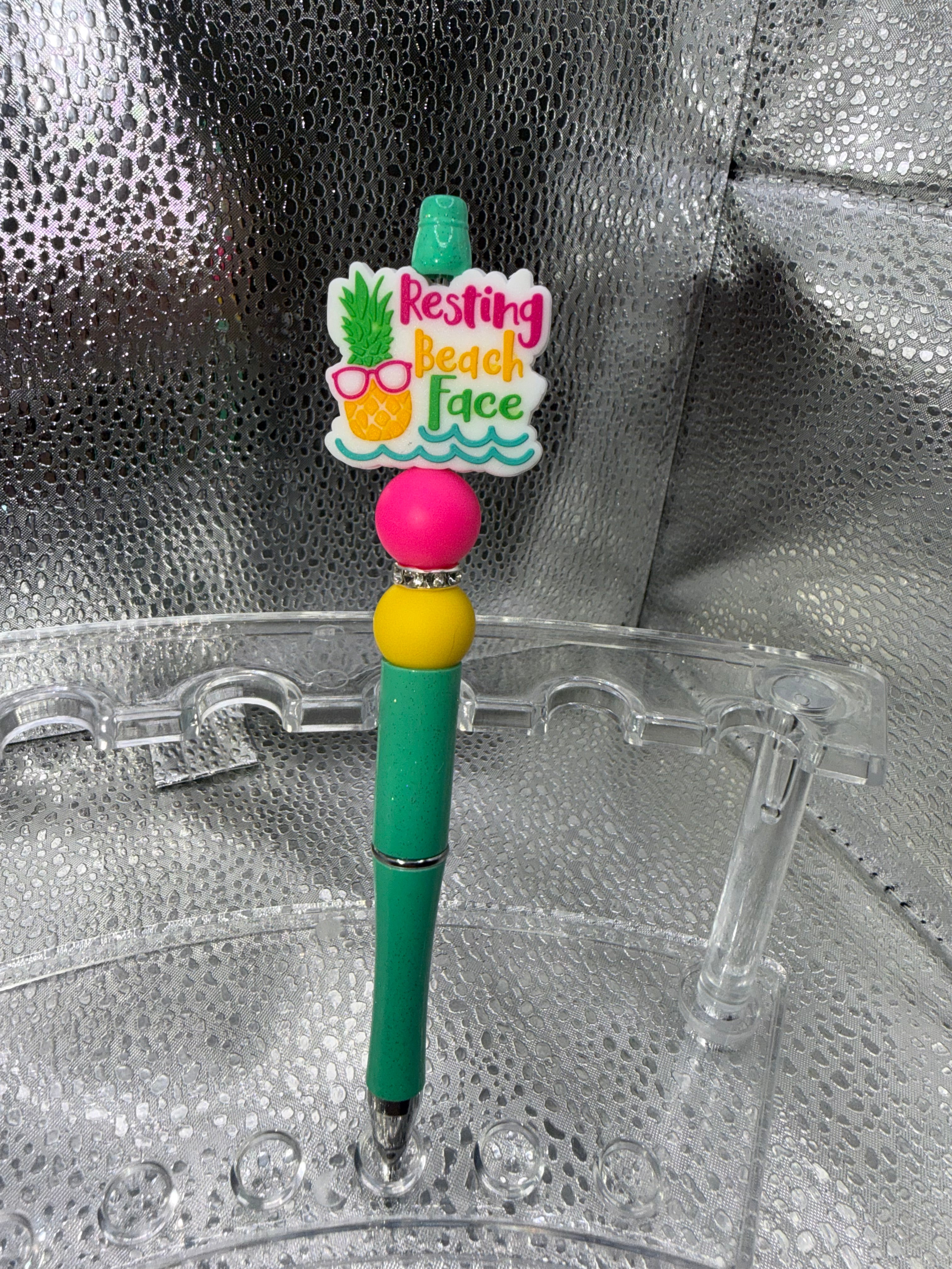 resting beach face pen (black ink)